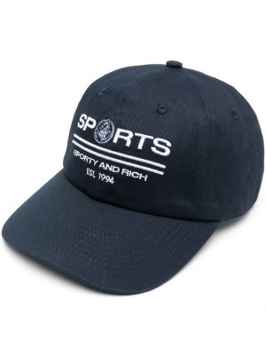 Brodert cap Sporty & Rich blå