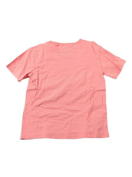Koszulka bawełniana z nadrukiem Gucci Pre-owned różowa