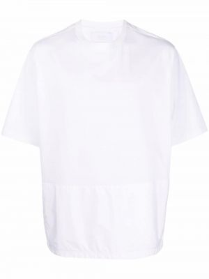 T-shirt di nylon Prada bianco