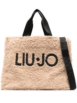 Kockovaná nákupná taška s potlačou Liu Jo