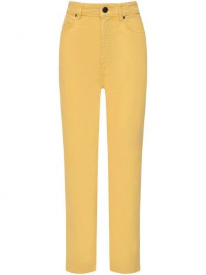 Shorts di jeans a vita alta 12 Storeez giallo