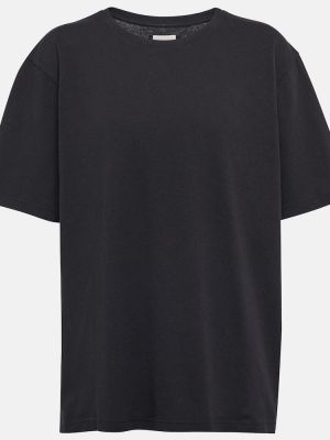 Kokvilnas t-krekls džersija Khaite melns