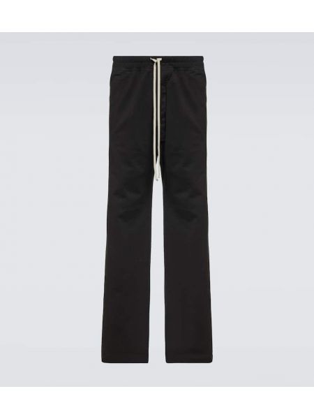 Bavlněné rovné kalhoty Drkshdw By Rick Owens černé