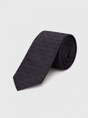 Копринена вратовръзка Hugo черно