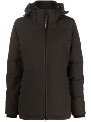 Παλτό με κουκούλα Canada Goose μαύρο