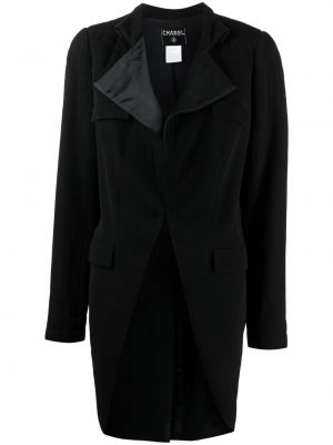 Állógalléros kabát Chanel Pre-owned fekete