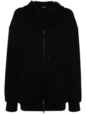 Mikina s kapucňou na zips Wardrobe.nyc čierna