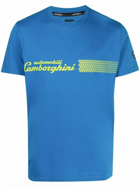 Camiseta con estampado Automobili Lamborghini azul
