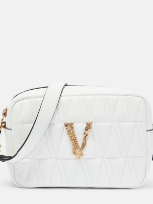 Ватирани кожени чанта през рамо Versace
