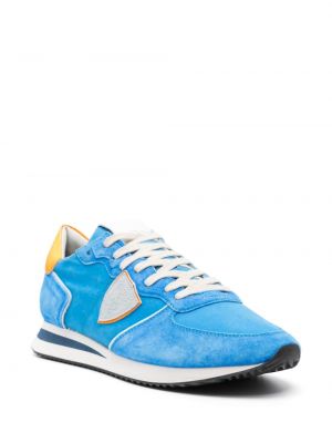 Sneakersy sznurowane koronkowe Philippe Model Paris niebieskie