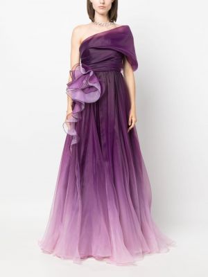 Drapiruotas vakarinė suknelė Ana Radu violetinė
