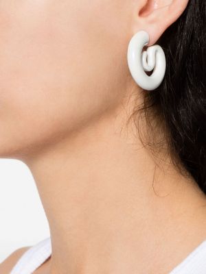 Boucles d'oreilles à motif serpent Panconesi blanc
