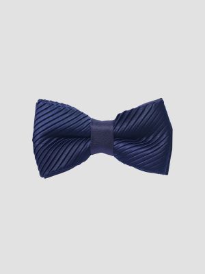 Plisovaná kravata s mašľou Altinyildiz Classics modrá