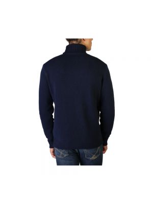 Jersey cuello alto de cachemir con cuello alto de tela jersey Cashmere Company azul
