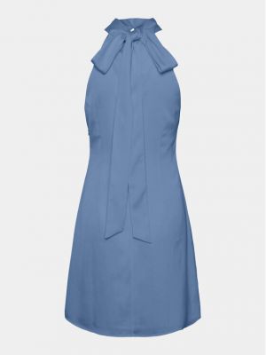 Modré slim fit koktejlové šaty Y.a.s