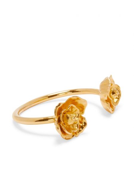 Bracelet à fleurs Oscar De La Renta doré