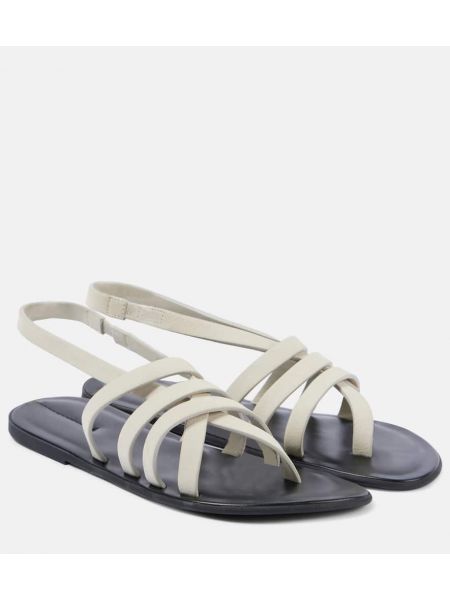 Slingback læder sandaler med stropper The Row grå