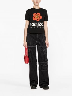 T-shirt en coton à fleurs Kenzo