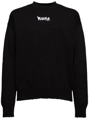 Bavlnený sveter Disclaimer čierna