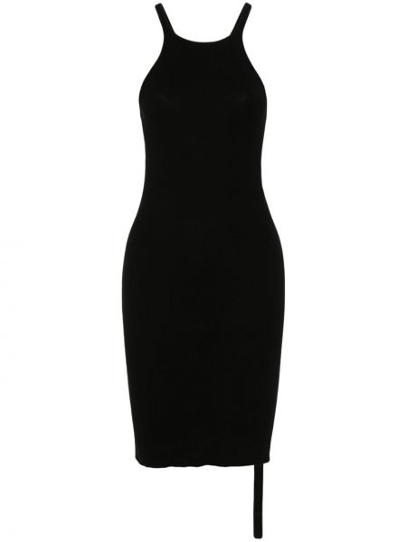 Βαμβακερή αμάνικο φόρεμα Rick Owens Drkshdw μαύρο