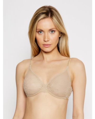 Biustonosz z fiszbiną Lace Sheer 13001 Beżowy Gossard