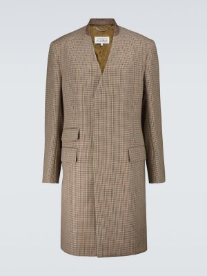 Cappotto di lana Maison Margiela marrone
