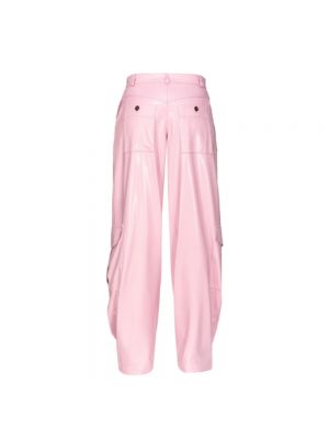 Pantalones de cuero Pinko rosa