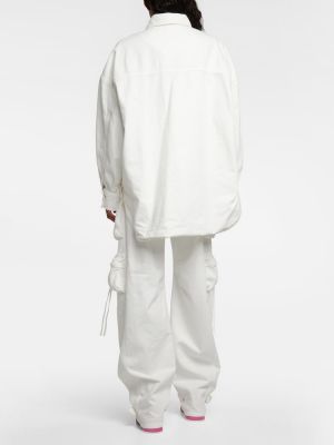 Oversized džínsová bunda The Attico biela
