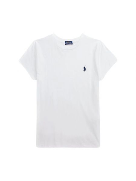 Jersey t-shirt aus baumwoll mit rundem ausschnitt Ralph Lauren weiß