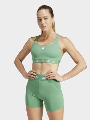 Zielony biustonosz sportowy Adidas