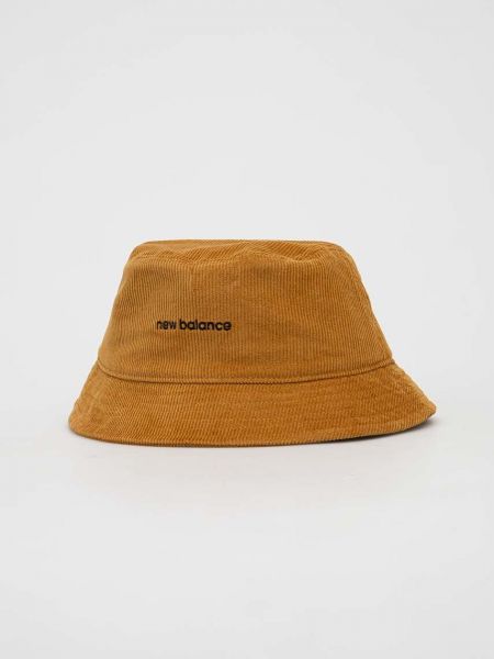 Бавовняний вельветовий капелюх New Balance коричневий