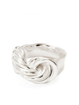 Pletený prsten Jil Sander stříbrný