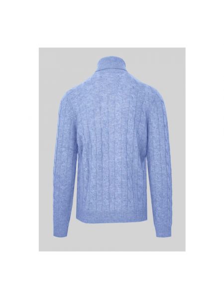 Jersey cuello alto de lana de cachemir con cuello alto Malo azul