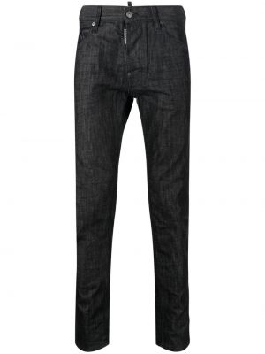 Smal låg midja skinny fit-jeans Dsquared2 svart