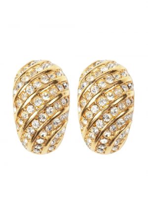 Σκουλαρίκια με πετραδάκια Christian Dior χρυσό