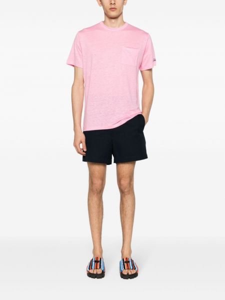 Leinen t-shirt Mc2 Saint Barth pink