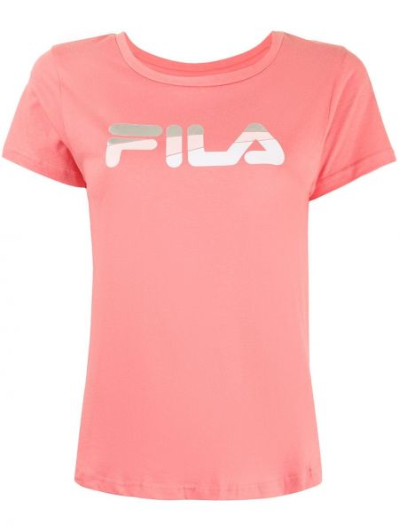 Camiseta con estampado Fila rosa