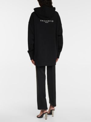 Oversize kokvilnas kapučdžemperis Givenchy melns