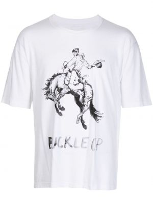T-shirt aus baumwoll mit print Visvim weiß