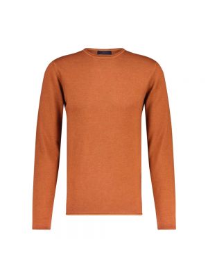 Sweter z wełny merino Daniele Fiesoli pomarańczowy