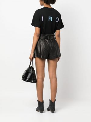 T-shirt en coton à imprimé Iro noir