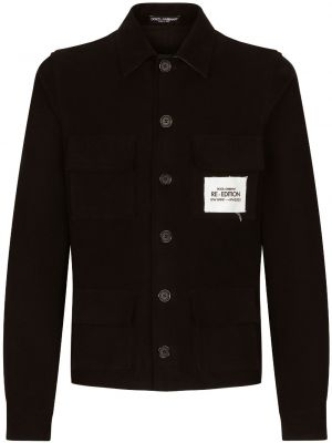 Bavlnená košeľa Dolce & Gabbana čierna