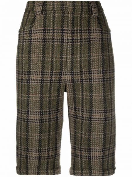 Shorts en tweed Saint Laurent vert