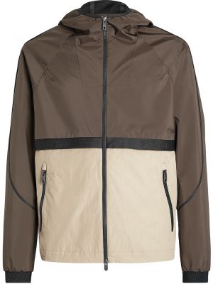 Cortaviento con capucha Z Zegna marrón