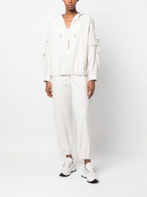 Spodnie sportowe bawełniane Brunello Cucinelli białe