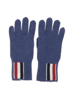 Rękawiczki Thom Browne niebieskie