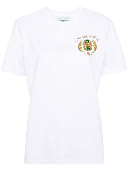 Bavlnené tričko Casablanca biela