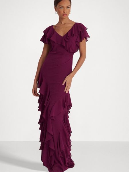 Sukienka wieczorowa Lauren Ralph Lauren fioletowa