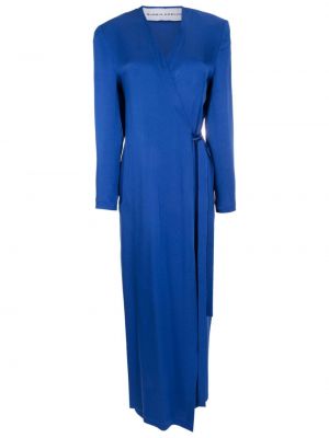 Коктейлна рокля от креп Gloria Coelho синьо