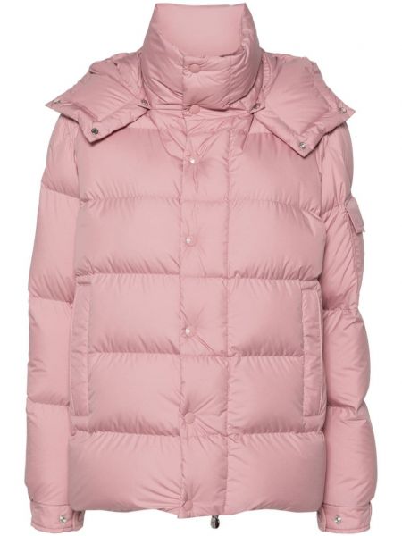 Kapitone ceket Moncler pembe